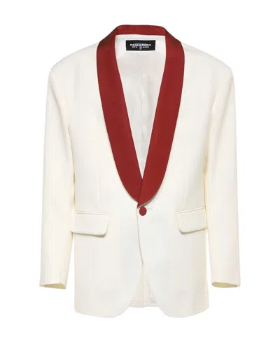 DSQUARED2 SHAWL-LAPEL CONTRAST BLAZER