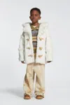 Dsquared2 Shearling-effect Duffle Jacket In White