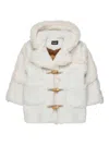 Dsquared2 Shearling-effect Duffle Jacket In White
