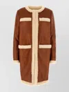 Dsquared2 Shearling Jacket With Teddy Fabric Inserts In Brown