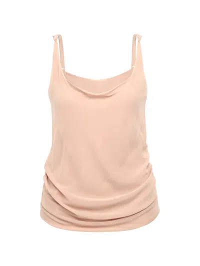 Dsquared2 Sheer Draped Top In Neutral