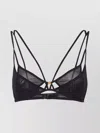 Dsquared2 Sheer Fabric Strappy Triangle Cups Bra