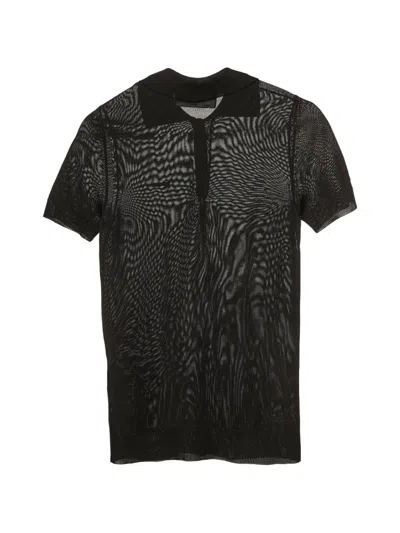 Pre-owned Dsquared2 Sheer-finish Polo Shirt In Black