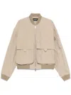 Dsquared2 Shell Bomber Jacket In Neutrals