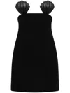 Dsquared2 Shell-cup Strapless Minidress In Black