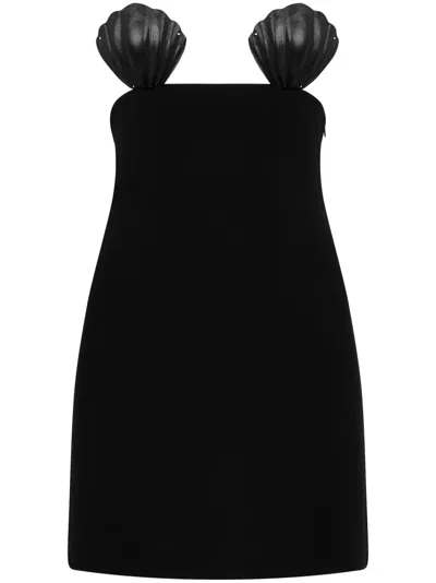 Dsquared2 Shell-cup Strapless Minidress In Black