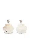Dsquared2 Shell Logo Earrings In Silver