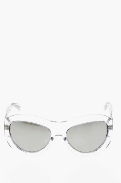Dsquared2 Shield Sunglasses With See-through Frame And Mirrored Lenses In Transparent