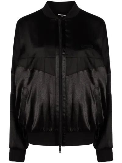 DSQUARED2 SHINE-EFFECT BOMBER JACKET
