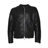 Dsquared2 Shiny Black Jacket With Embossed Lettering In Black