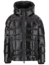 Dsquared2 Shiny Finish Puffer Bomber Jacket With Hood In Black