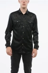 Dsquared2 Micro-stud Embellished Shirt In Black