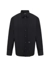 Dsquared2 Dsquared Men Black Stretch Poplin Shirt In Black