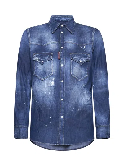 Dsquared2 Shirt In Blue