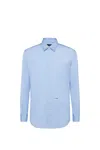 Dsquared2 Stretch Cotton Poplin Shirt In Clear Blue