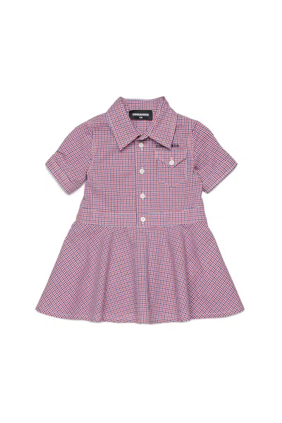 Dsquared2 Kids' Shirt Dress With Logo In Pink