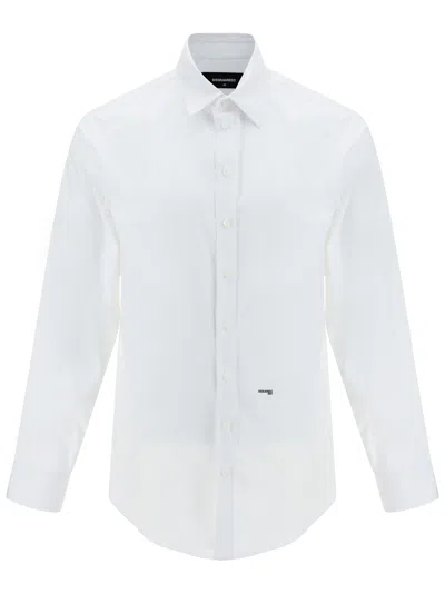 Dsquared2 Cotton Logo Shirt In White