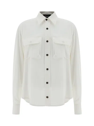 Dsquared2 Pointed-collar Shirt In White