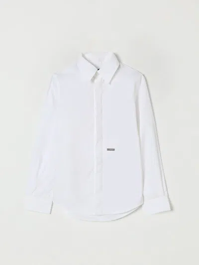 DSQUARED2 SHIRT DSQUARED2 KIDS COLOR WHITE,H24341001