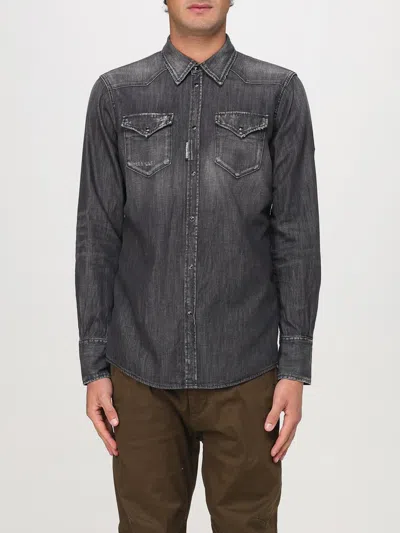 DSQUARED2 SHIRT DSQUARED2 MEN COLOR BLACK,g44332002