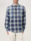 Dsquared2 Checked Pattern Shirt With Pockets And Collar In Blau