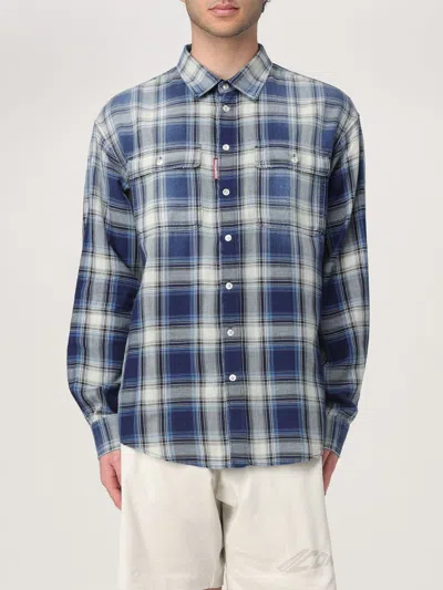 DSQUARED2 SHIRT DSQUARED2 MEN COLOR BLUE,G65040009