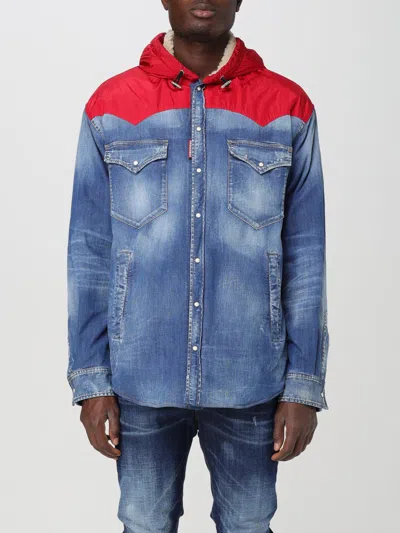 DSQUARED2 JACKET DSQUARED2 MEN COLOR DENIM,412558028