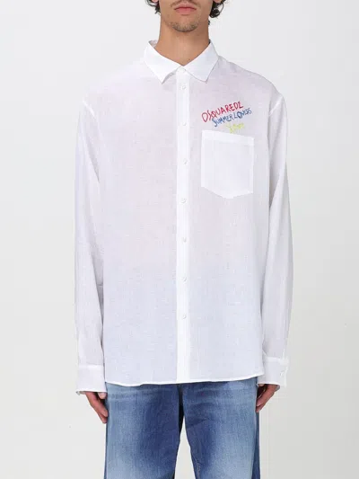 DSQUARED2 SHIRT DSQUARED2 MEN COLOR WHITE,428690001