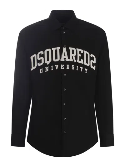 Dsquared2 Shirt  University In Cotton In Nero