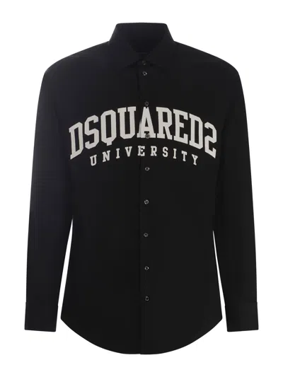 Dsquared2 Shirt  "university" In Nero