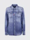 Dsquared2 Denim Shirt With Chest Pockets In Blue