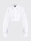 Dsquared2 Rounded Cropped Shirt In White