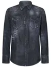 Dsquared2 Western Style Shirt With Chest Pockets And Pointed Collar In Grey