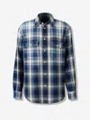 Dsquared2 Checked Pattern Shirt With Pockets And Collar In Blue