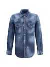 Dsquared2 Fashion Western Shirt In Blue
