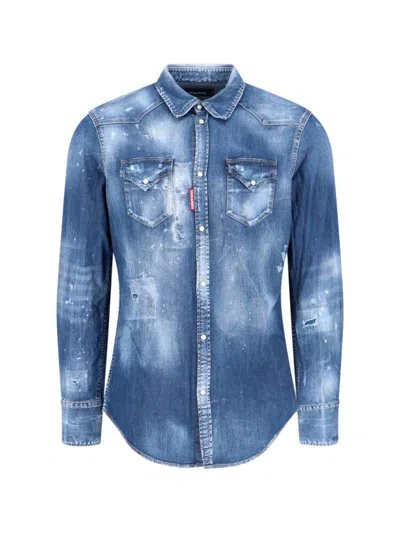 Dsquared2 Men's Classic Western Shirt In Navyblue