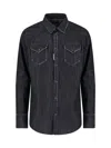 Dsquared2 Collared Shirt With Pockets And Long Sleeves In Multi
