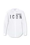 Dsquared2 Popeline Icon Shirt With Printed Front