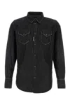 Dsquared2 Dsquared Black Denim Western Shirt In Black