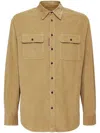 Dsquared2 Classic Button-up Corduroy Shirt In Beige