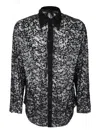 Dsquared2 Black Sequin Shirt In Black