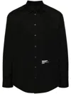 Dsquared2 D2 Headquarter Dropped Shoulder Shirt In Black