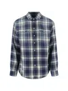 Dsquared2 Cotton Shirt With Check Pattern In Blue