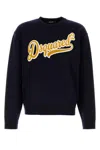 Dsquared2 Wool Pullover With Logo In Black