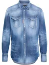 Dsquared2 Men's Classic Western Shirt In Blue