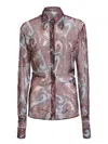 Dsquared2 All-over Sheer Shirt In Brown