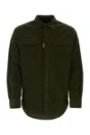 Dsquared2 Dsquared Bottle Green Stretch Corduroy Shirt In Green