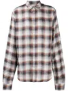 Dsquared2 Checked Button Down Sharpei Sleeve Shirt In Grey White Black Red