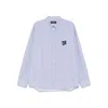 Dsquared2 Summer Lovers Oversized Striped Cotton Shirt In Multicolor