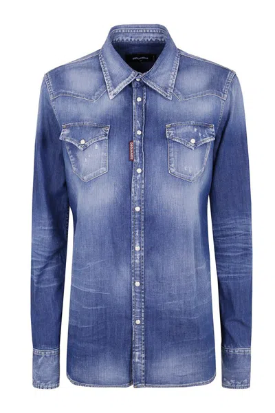 Dsquared2 Shirts In Navy